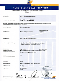 Zertifikate Herstellerqualifikation